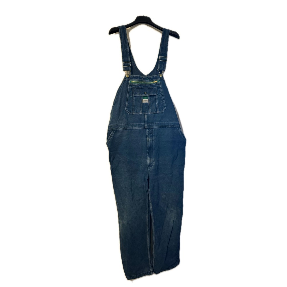 Liberty Mens Denim Bib Overalls 46x32 Blue Workwear Carpenter 100% Cotton - Picture 11 of 13